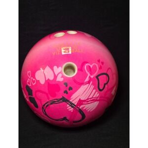 Brunswick Pink Heart Viz-A-Ball 10LB Bowling Ball with Bag and Shoe Covers Set